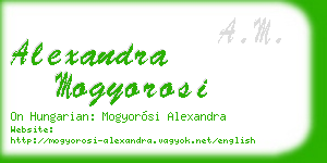 alexandra mogyorosi business card